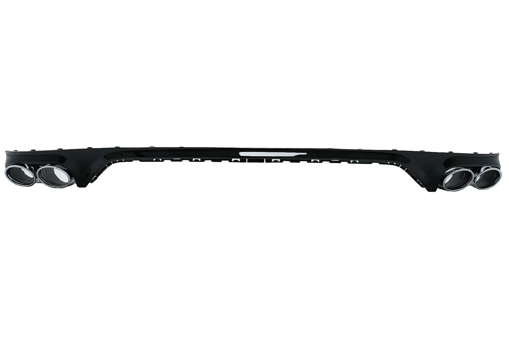 Heckschürze Spoiler Volant Diffusor Doppelauslass Passend Für Audi Q8 S-Line (2018-) Silberne Spitzen KITT