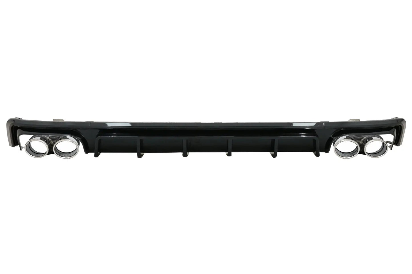Heckschürzendiffusor Mit Endrohren Passend Für Audi A6 C8 4k Avant Limousine (2018) S6 Design Piano Black KITT