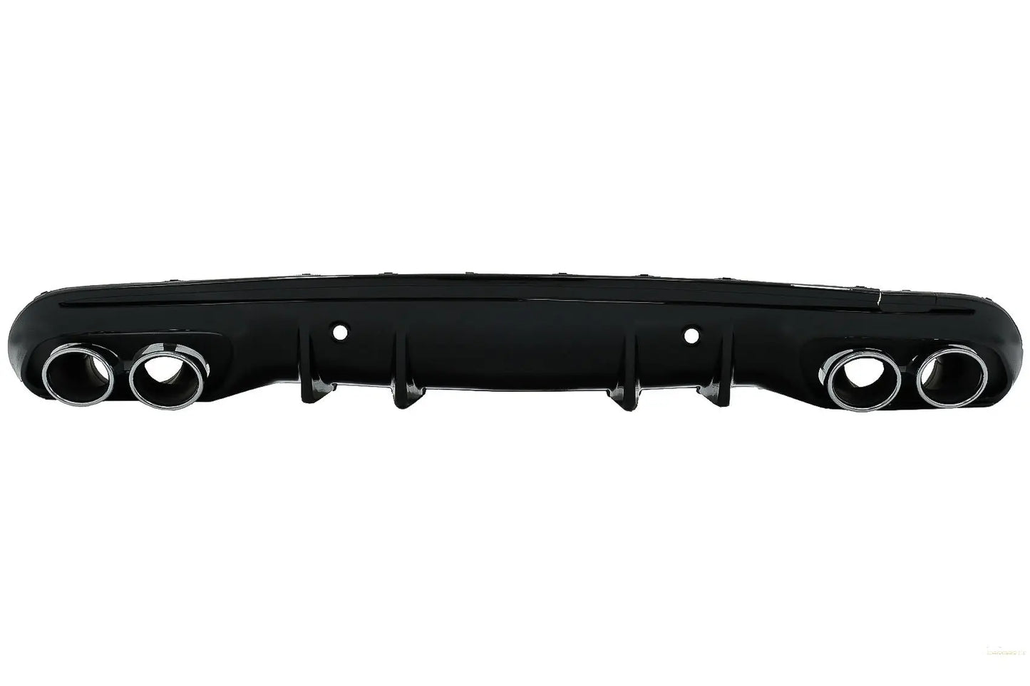 Heckschürzendiffusor Mit Endschalldämpfer Und Heckspoiler Mattschwarz Passend Für Mercedes C-Klasse W205 S205 AMG Sport Line (2014-2020) C43 Design KITT