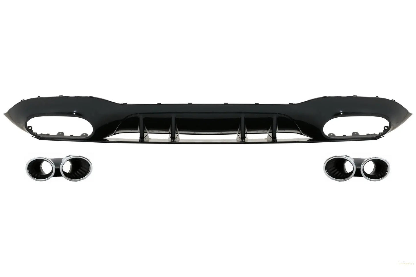 Heckschürzendiffusor Passend Für Mercedes A-Klasse V177 Limousine (2018-) Chromauspuff KITT