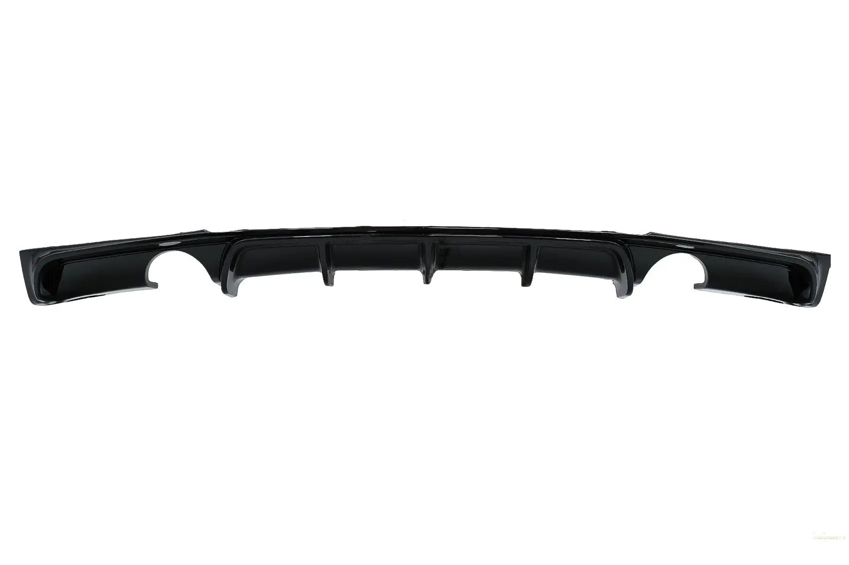 Heckschürzenspoiler Volant Diffusor Doppelauslass Für Einzelauspuff Passend Für BMW 3er F30 F31 (2011-2019) M Design Piano Black KITT