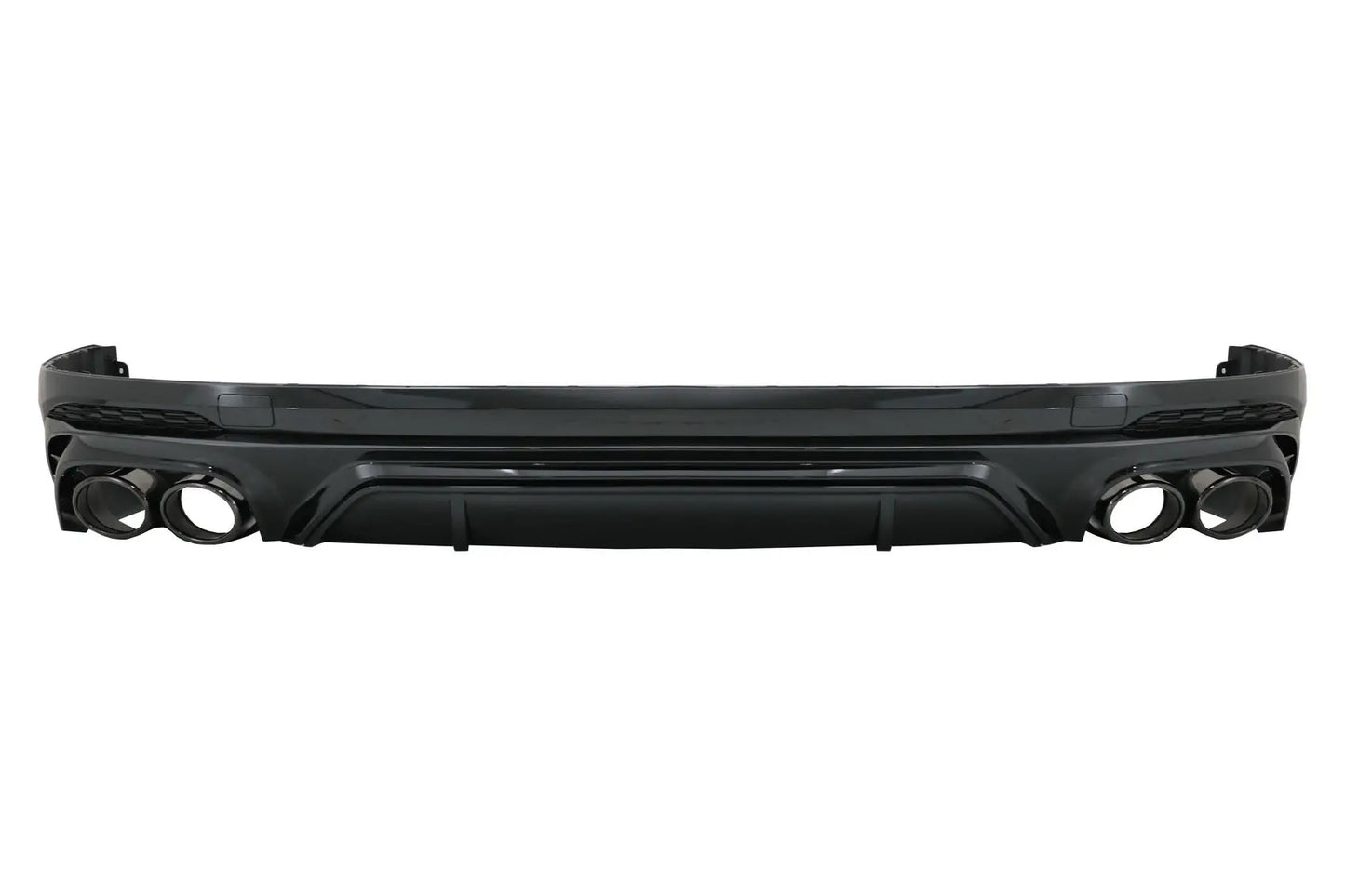 Heckschürzenspoiler Volant Diffusor Doppelauslass Passend Für Audi Q5 SUV Fy S-Line (2018-2020) Schwarze Spitzen KITT
