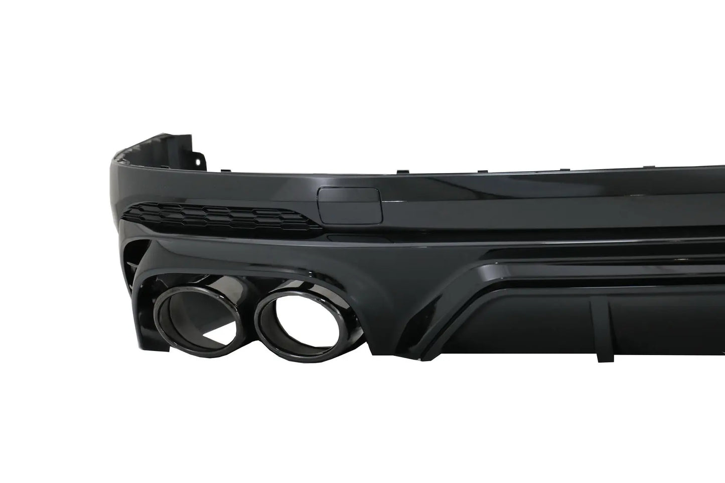 Heckschürzenspoiler Volant Diffusor Doppelauslass Passend Für Audi Q5 SUV Fy S-Line (2018-2020) Schwarze Spitzen KITT