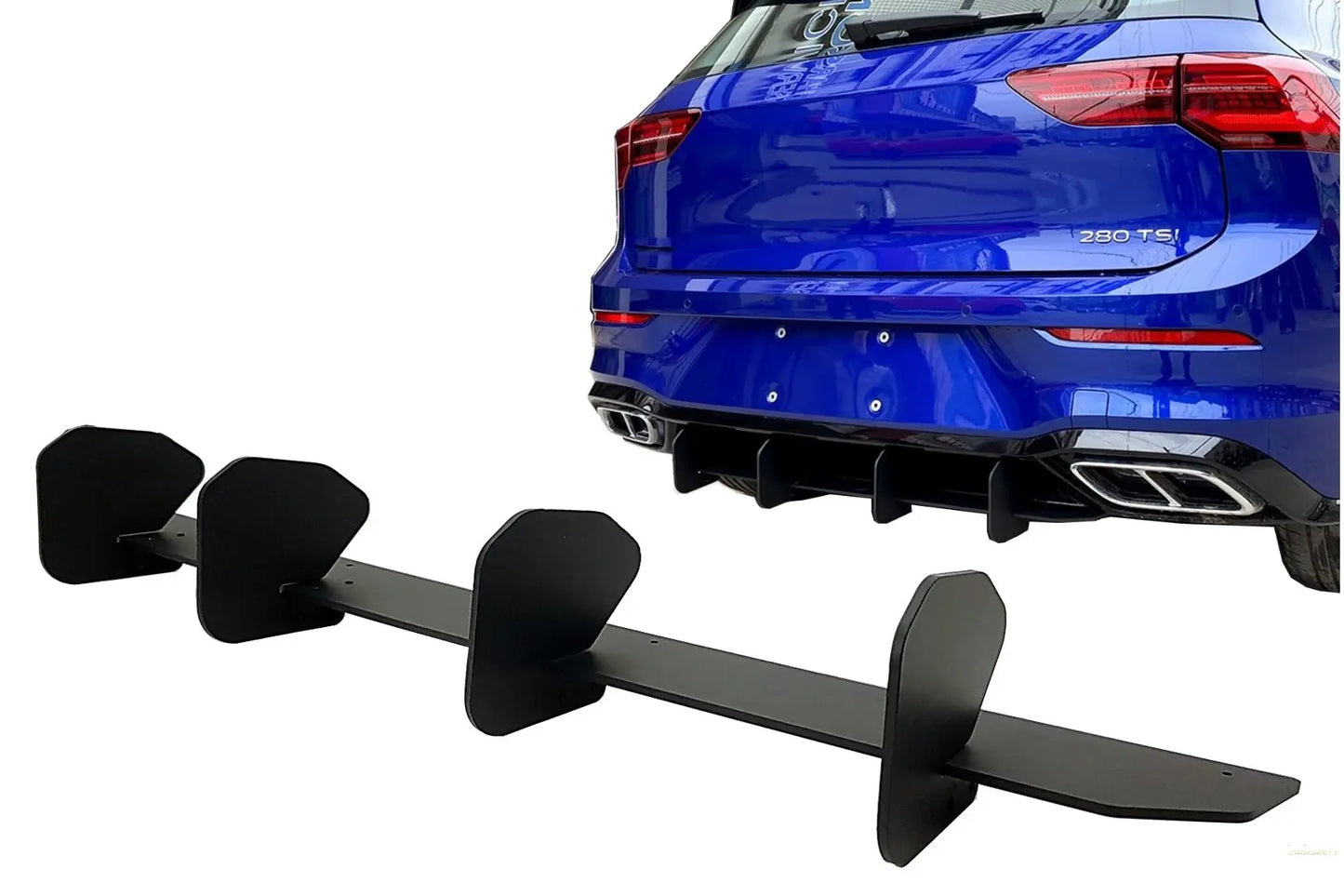 Heckschürzenverlängerung Splitter Für Diffusor Passend Für VW Golf 8 Hatchback Mk8/Mqb (2020) KITT