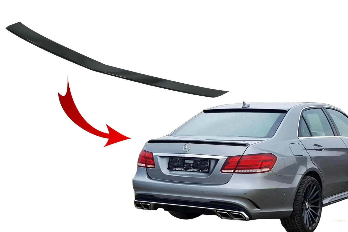 Heckspoiler Passend Für Mercedes E-Klasse W212 (2009-2016) Facelift Design Piano Black KITT