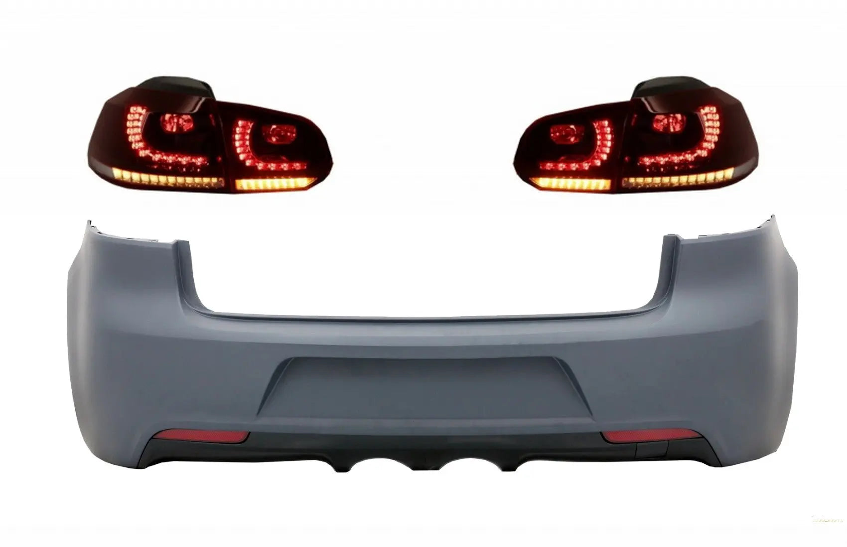 Heckstoßstange Mit Rückleuchten Voll-LED Passend Für VW Golf VI (2008-2013) R20 Design Dynamisches Sequentielles Blinklicht (LHD Und RHD) KITT