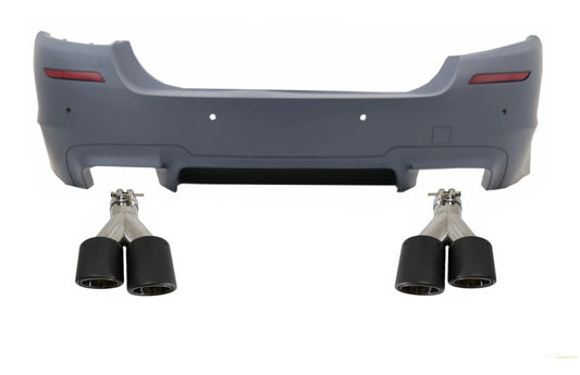 Heckstoßstange Passend Für BMW 5er F10 (2011-2017) Mit Zwei Doppelauspuffrohren Aus Kohlefaser Im M5-Design KITT