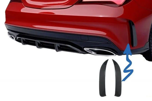 Heckstoßstange Splitter Finnen Seitliche Lüftungsklappen Flics Passend Für Mercedes CLA W117 C117 X117 (2013-2018) CLA45 Design KITT
