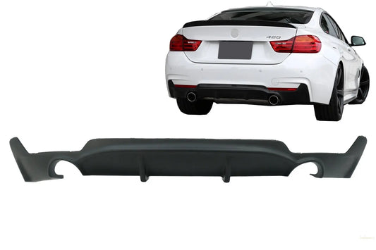 Heckstoßstangen-Diffusor Passend Für BMW 4er F32 F33 F36 (2013-) Coupe Cabrio M Performance Design Twin SinGLE Outlet KITT