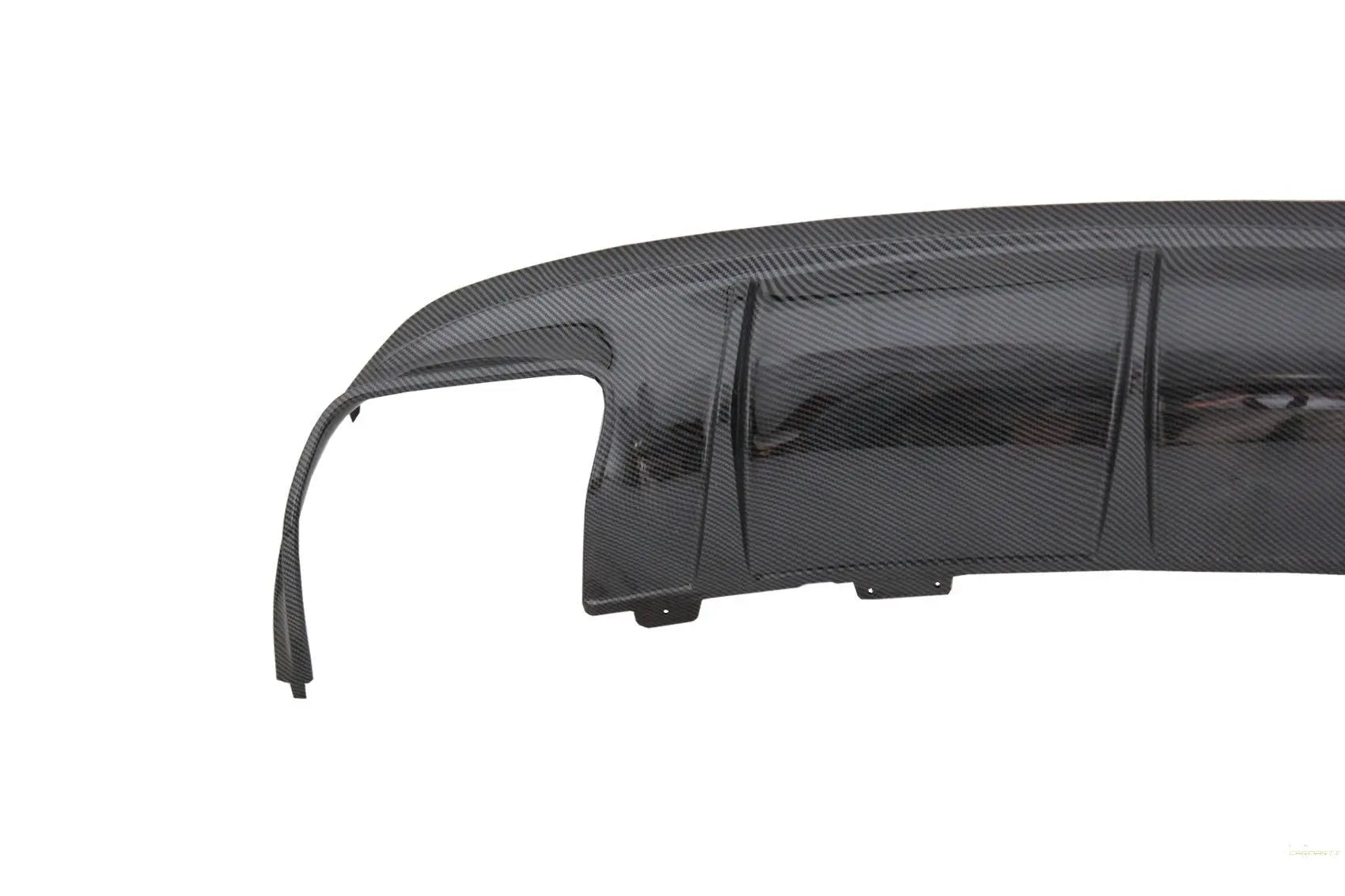 Heckstoßstangen-Luftdiffusor Mit Auspuffblenden Chrom Passend Für Mercedes CLA W117 (2013-2018) Facelift CLA45 Carbon Design KITT