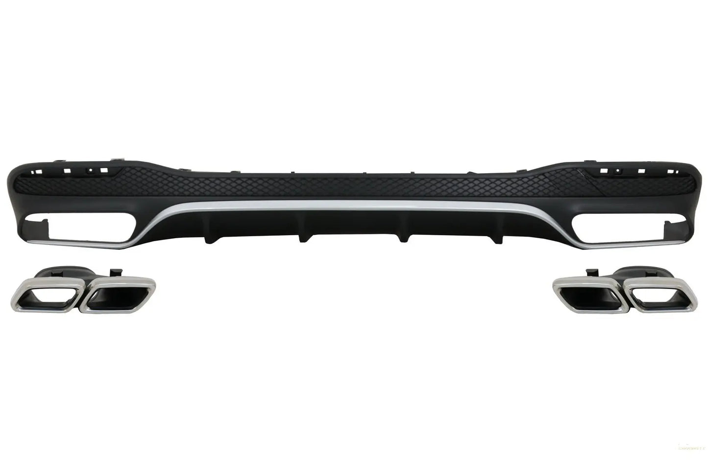 Heckstoßstangen-Luftdiffusor Mit Auspuffendrohren Passend Für Mercedes GLS-Klasse X166 SUV Facelift (09.2015-2019) GLS63-Design KITT