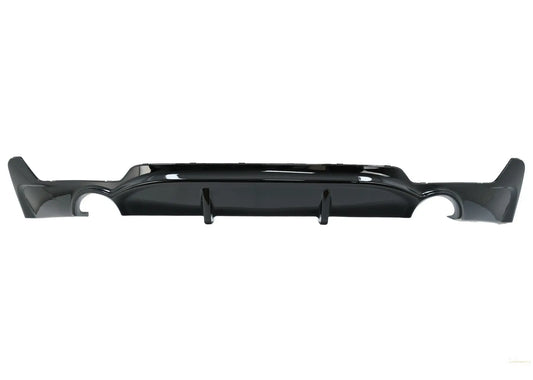 Heckstoßstangendiffusor Passend Für BMW F32 F33 F36 (2013-) Coupe Cabrio 4er Serie M Performance Design Twin SinGLE Outlet Piano Black KITT