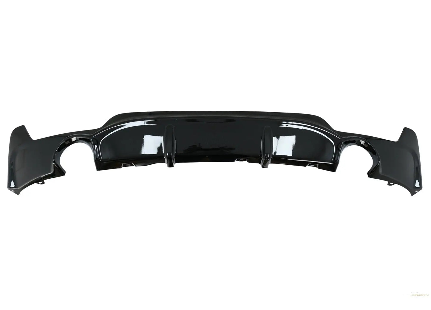 Heckstoßstangendiffusor Passend Für BMW F32 F33 F36 (2013-) Coupe Cabrio 4er Serie M Performance Design Twin SinGLE Outlet Piano Black KITT