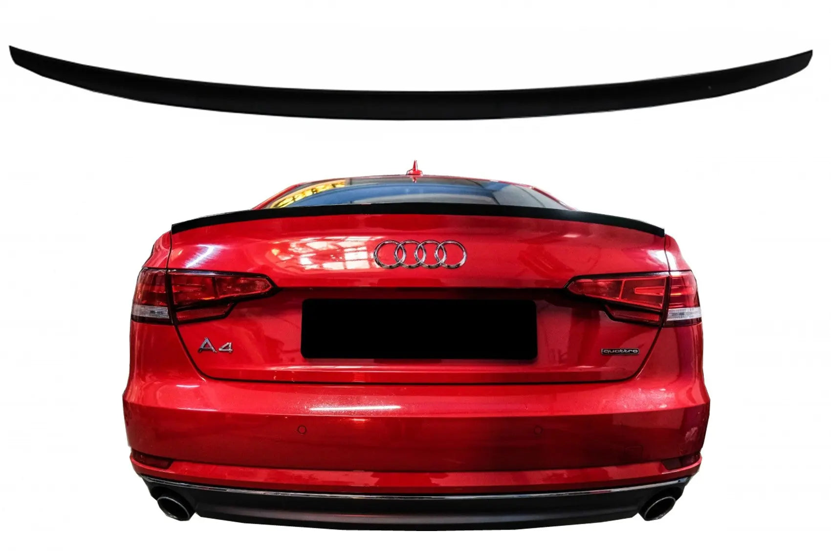 Kofferraumspoiler Passend Für Audi A4 B9 Limousine (2016) Piano Schwarz KITT Specials