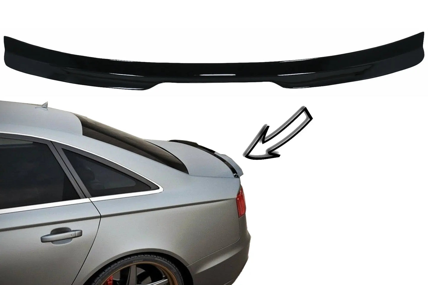 Kofferraumspoiler Passend Für Audi A6 C7 4G Limousine 4 Türer (2011-2018) Piano Schwarz KITT