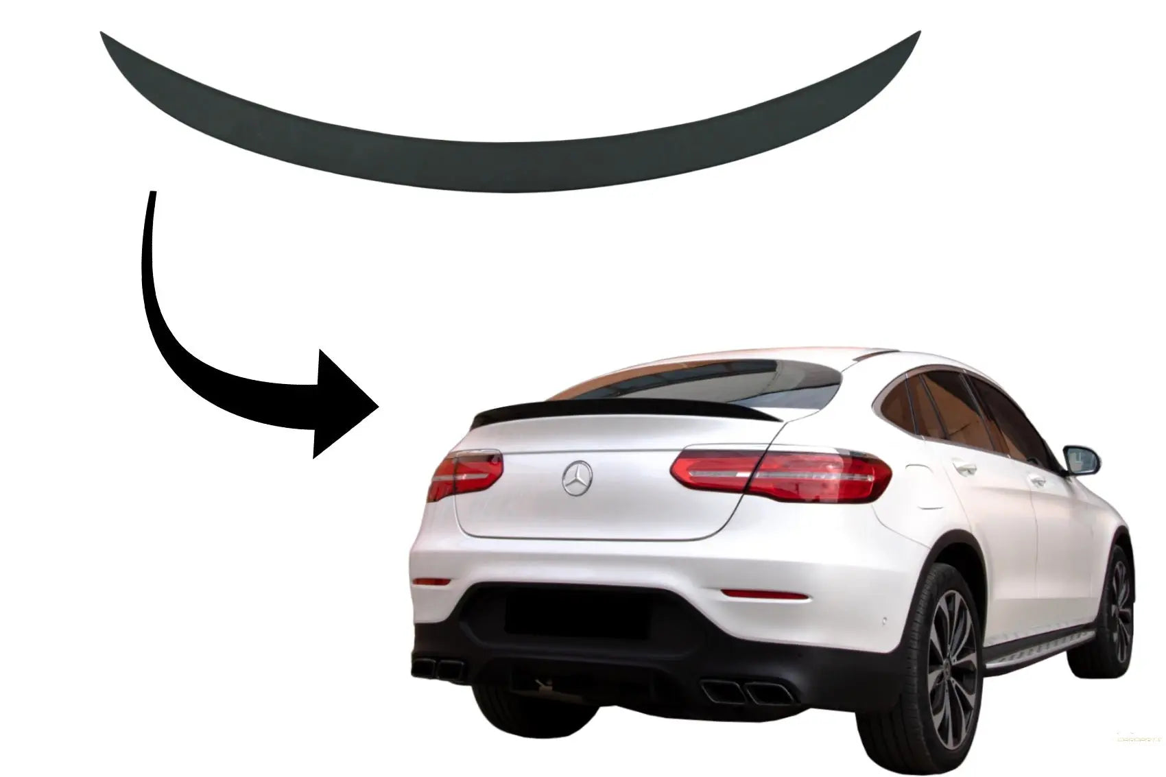 Kofferraumspoiler Passend Für Mercedes GLC Coupe C253 (2015) KITT
