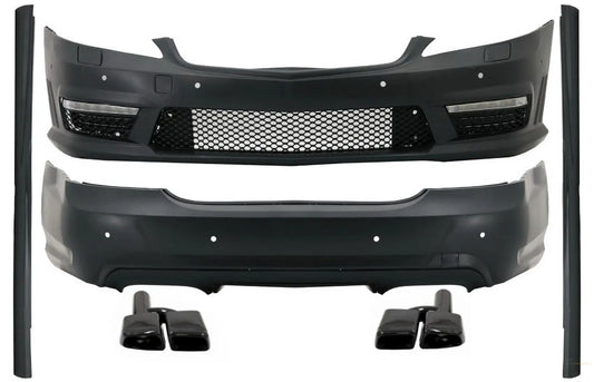Kompletter Bodykit Passend Für Mercedes S-Klasse W221 (2005-2011) Lwb Mit Auspuffblenden Schwarz KITT