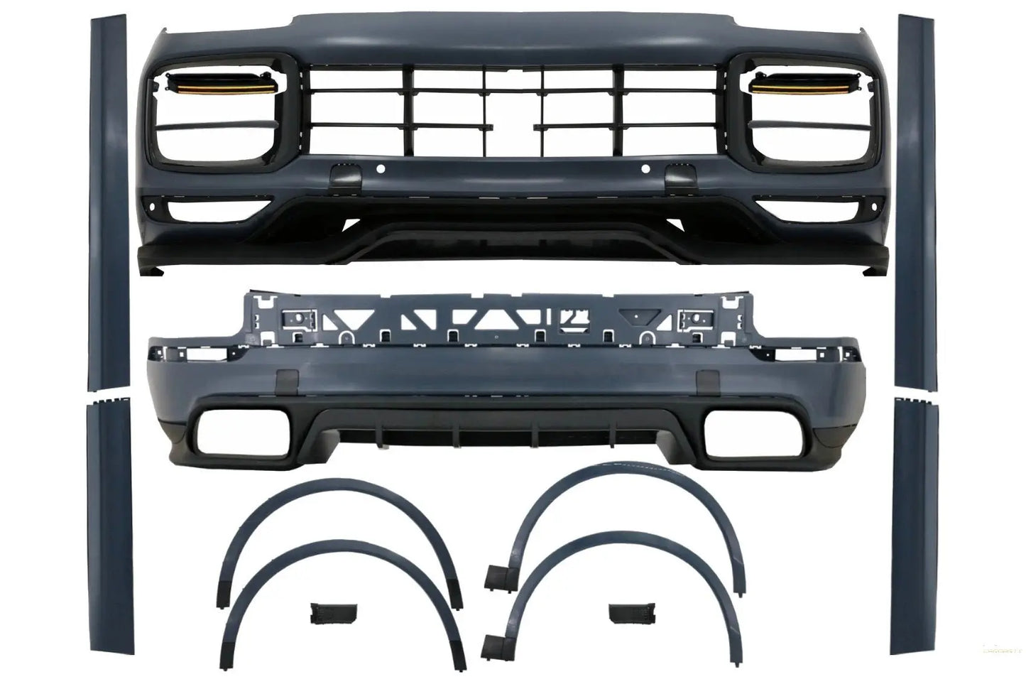 Komplettes Bodykit Passend Für Porsche Cayenne (9y0) (2018) Umbau Auf Turbo- & Aero-Look KITT