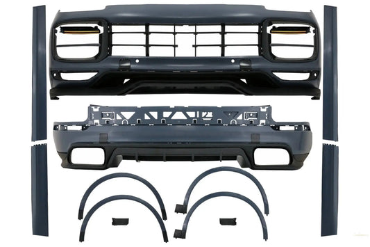 Komplettes Bodykit Passend Für Porsche Cayenne (9y0) (2018) Umbau Auf Turbo- & Aero-Look KITT