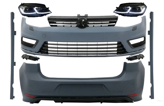 Komplettes Bodykit Passend Für VW Golf 7 VII (2012-2017) Mit LED-Scheinwerfern Sequentielle Dynamische Blinker Im R-Line-Look KITT