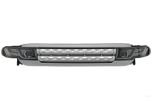 Kühlergrill Mit LED-Scheinwerfer Bi-Xenon-Optik Passend Für Toyota FJ Cruiser Xj10 (2007-2015) Mit Dynamischem Blinker KITT