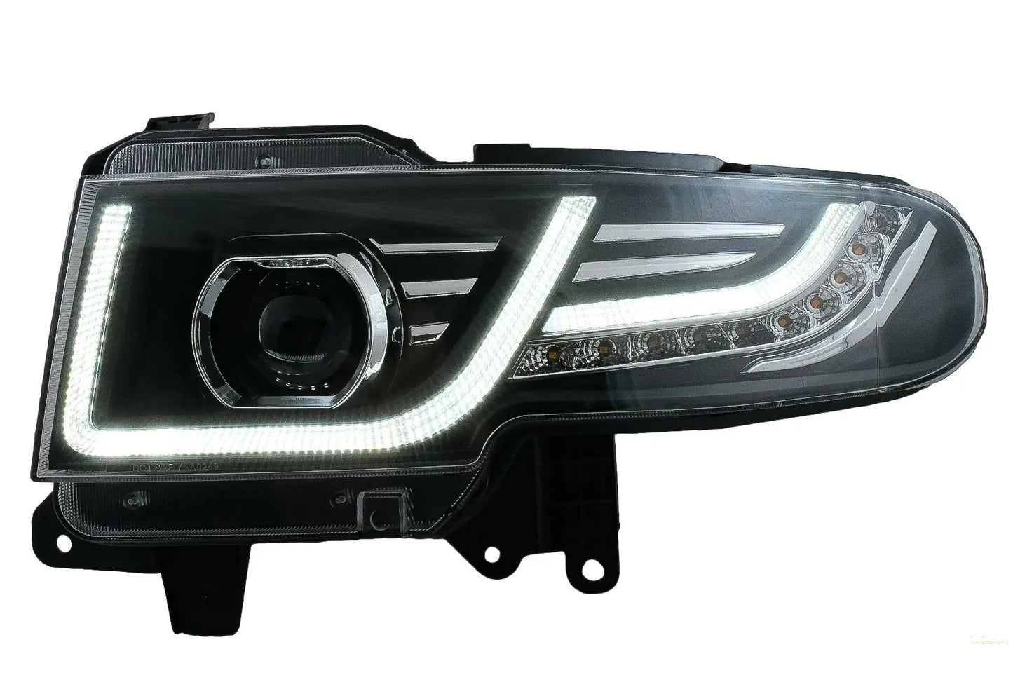 Kühlergrill Mit LED-Scheinwerfer Bi-Xenon-Optik Passend Für Toyota FJ Cruiser Xj10 (2007-2015) Mit Dynamischem Blinker KITT