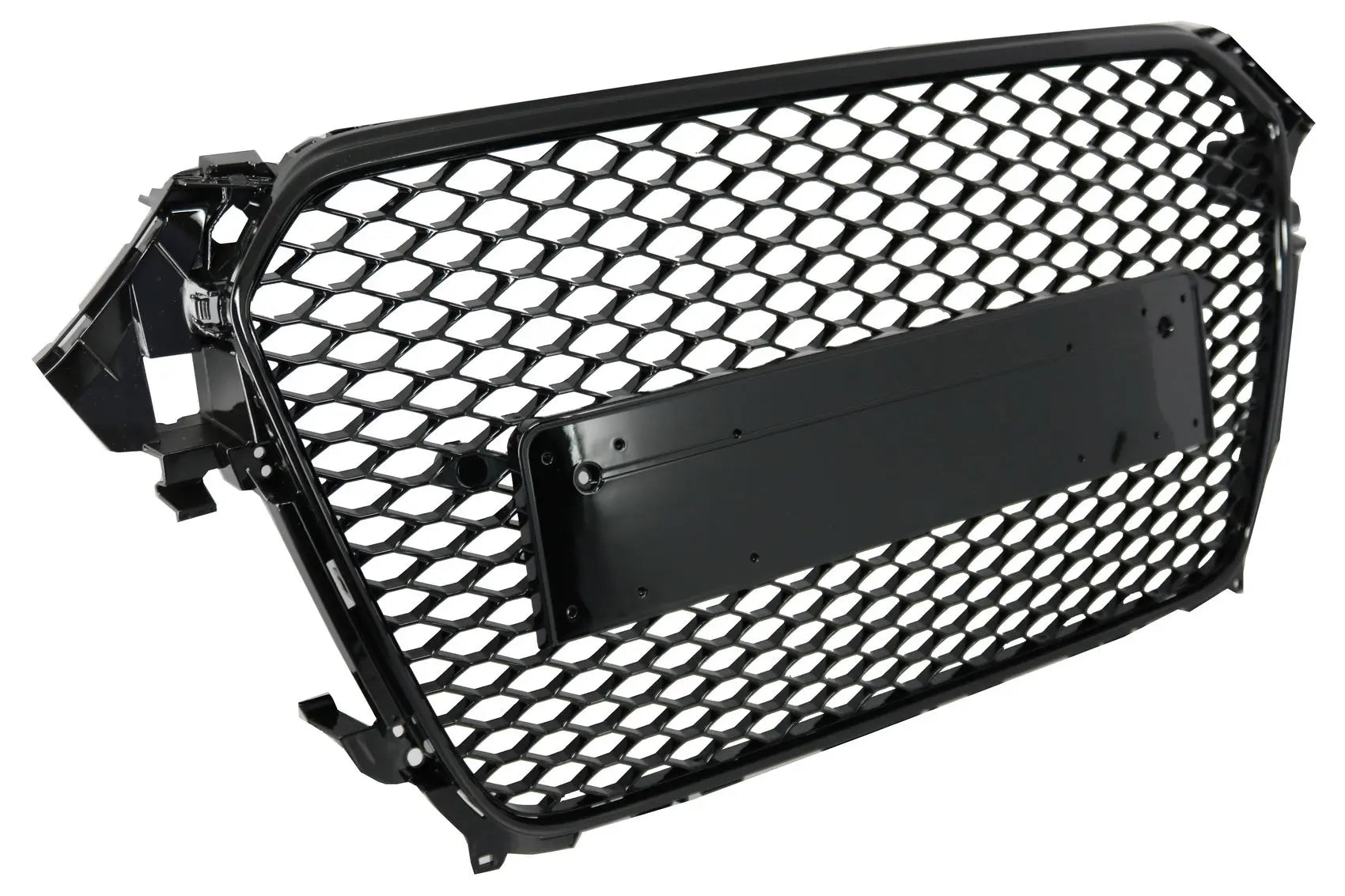 Kühlergrill Ohne Emblem Passend Für Audi A4 B8 Facelift (2012-2015) RS Design Honeycomb Piano Black Mit PDC-Covern KITT Specials