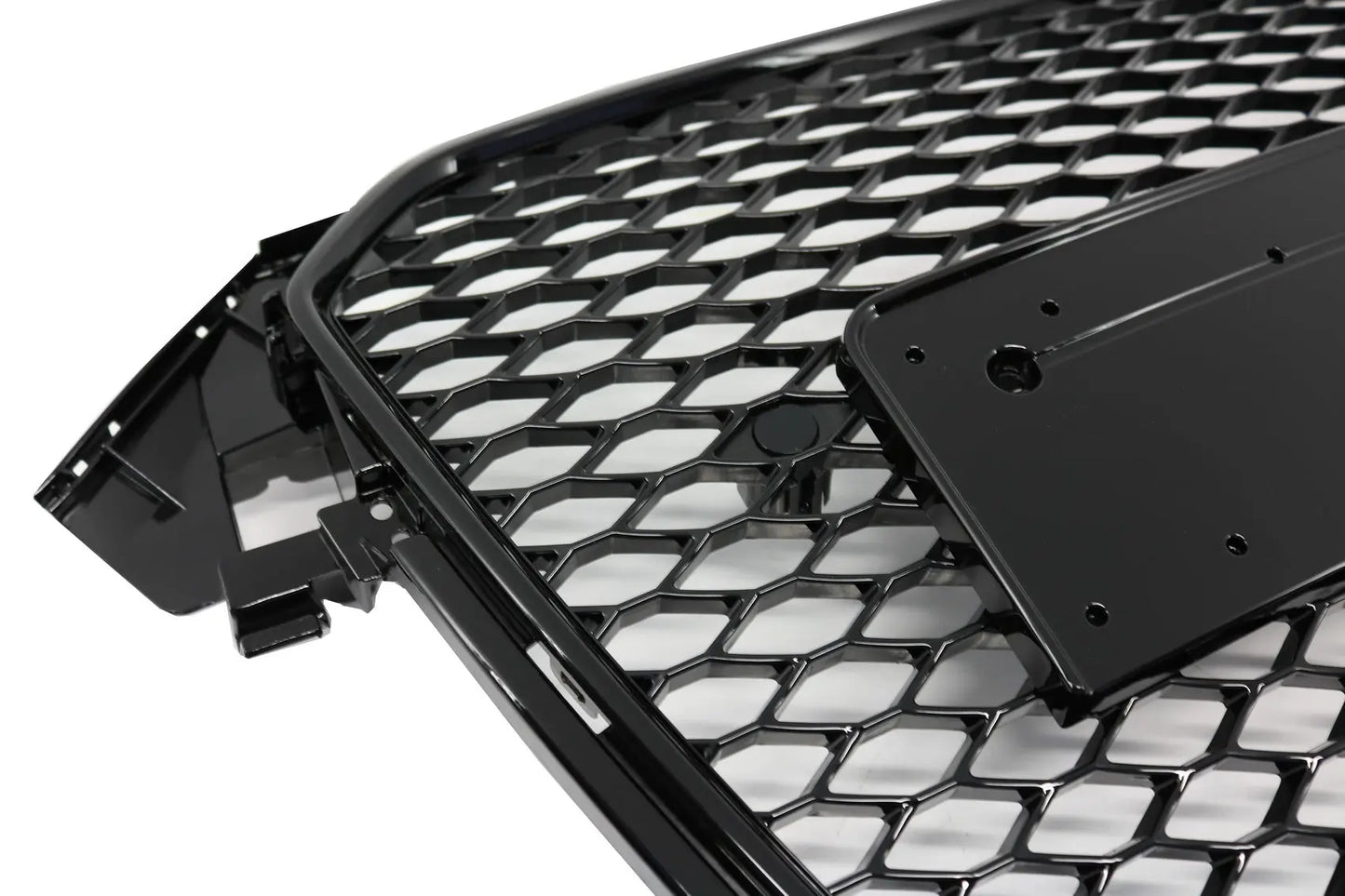 Kühlergrill Ohne Emblem Passend Für Audi A4 B8 Facelift (2012-2015) RS Design Honeycomb Piano Black Mit PDC-Covern KITT Specials