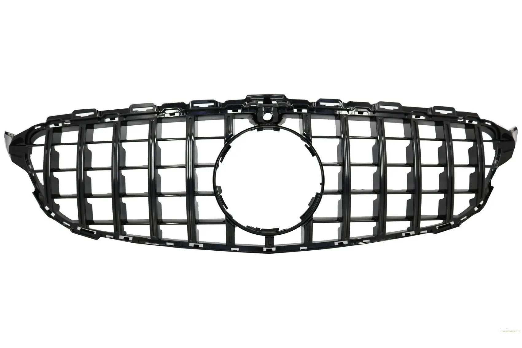 Kühlergrill Passend Für Mercedes C-Klasse W205 S205 C205 S205 (2014-2018) GT-R Panamericana Design Schwarz Mit 360 Kamera KITT