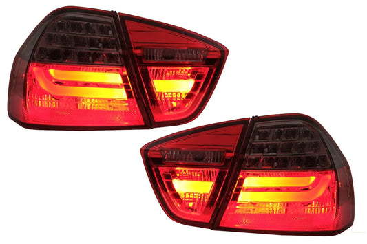 LED Rückleuchten Passend Für BMW 3er E90 (2005-2008) LED Lichtleiste LCI Design Red Smoke KITT Specials