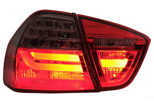 LED Rückleuchten Passend Für BMW 3er E90 (2005-2008) LED Lichtleiste LCI Design Red Smoke KITT Specials