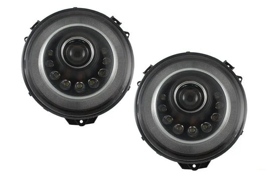 LED-Scheinwerfer Passend Für Mercedes G-Klasse W463 (2005-2017) Bi-Xenon M-Look Dynamisches Sequentielles Signal KITT
