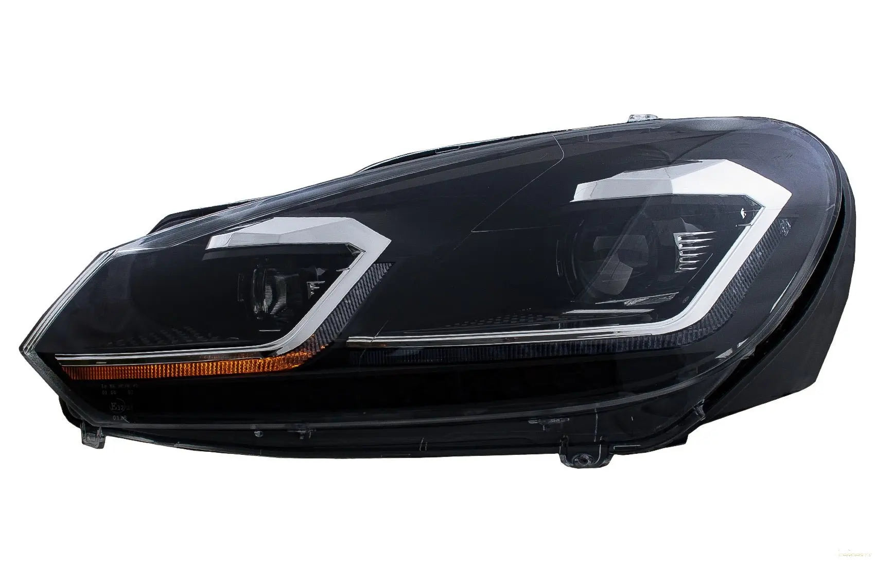 LED Scheinwerfer Passend Für VW Golf 6 VI (2008-2013) Mit Facelift G7.5 Look Silber Fließend Dynamisches Sequenzielles Abbiegelicht KITT Specials