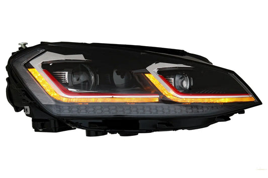 LED Scheinwerfer Passend Für VW Golf 7 VII (2012-2017) Facelift G7.5 GTI Look Mit Sequentiellem Dynamischem Blinklicht KITT