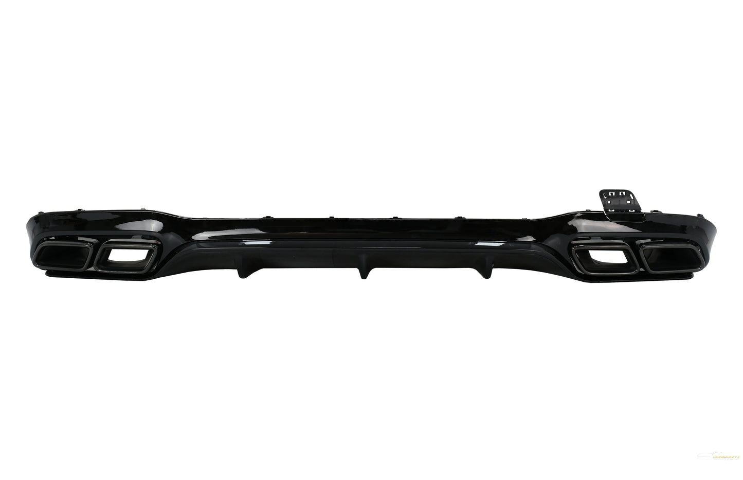 Luftdiffusor Für Die Hintere Stoßstange Mit Auspuffendrohren Passend Für Mercedes E-Klasse W213 (2016-Up) E63 Design Ganz In Schwarz KITT