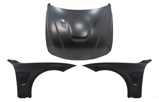 Motorhaube Motorhaube Mit Vorderen Kotflügeln Schwarz Passend Für BMW 3er F30 F31 (2011-2019) M3 GTs Look KITT