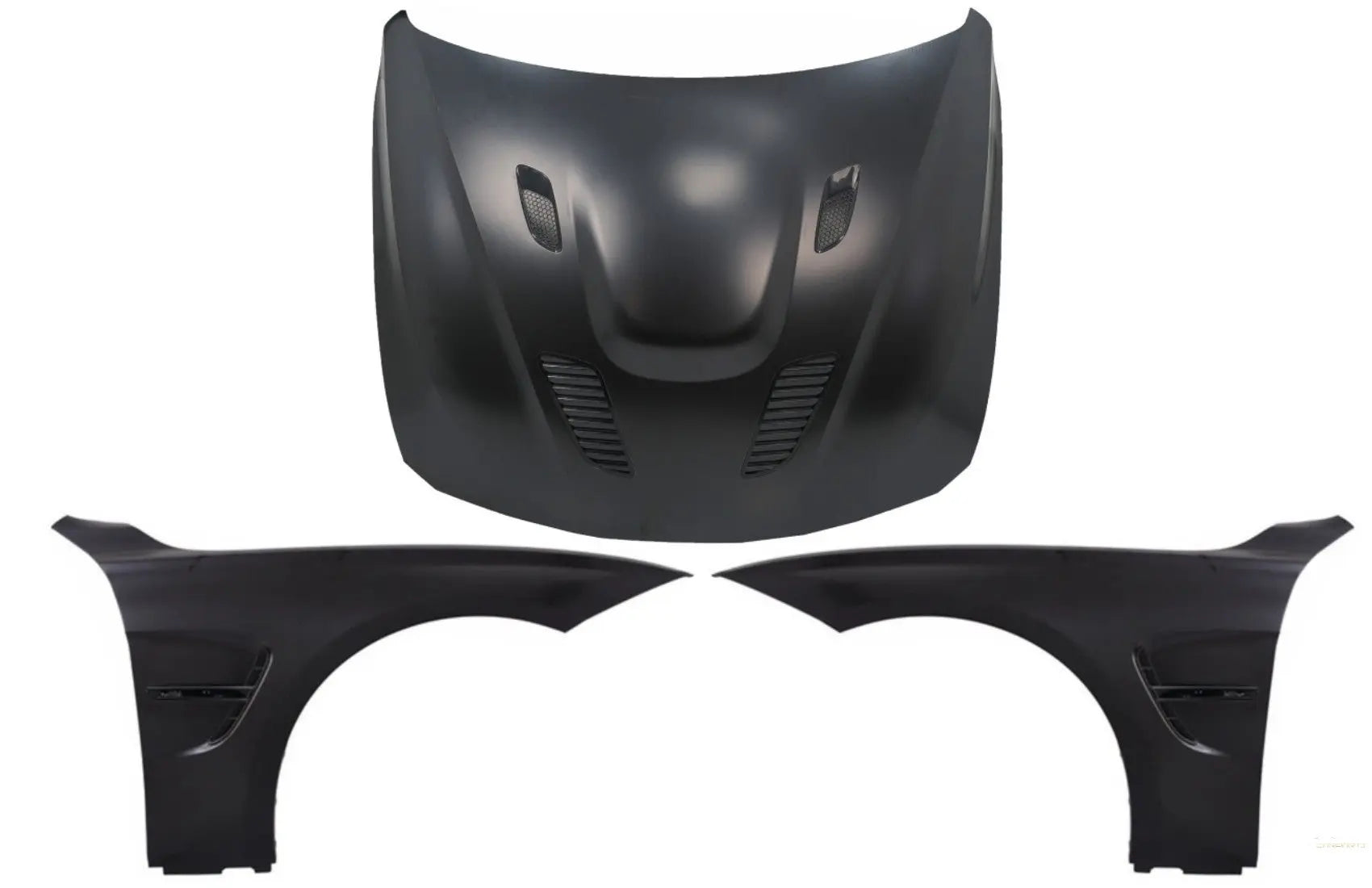 Motorhaube Motorhaube Mit Vorderen Kotflügeln Schwarz Passend Für BMW 3er F30 F31 (2011-2019) M3 GTs Look KITT