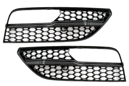 Nebelscheinwerferabdeckungen Seitengitter Passend Für Audi A3 8V (2013-2015) RS3 Design Paino Black KITT