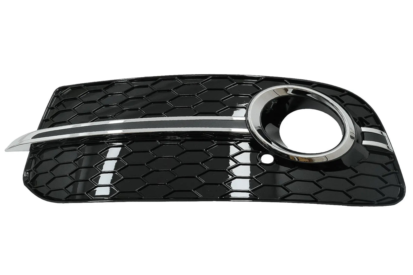 Nebelscheinwerferabdeckungen Seitengitter Passend Für Audi Q5 SUV 8R Facelift (2012-2016) RS Design Schwarz & Chrom KITT Specials