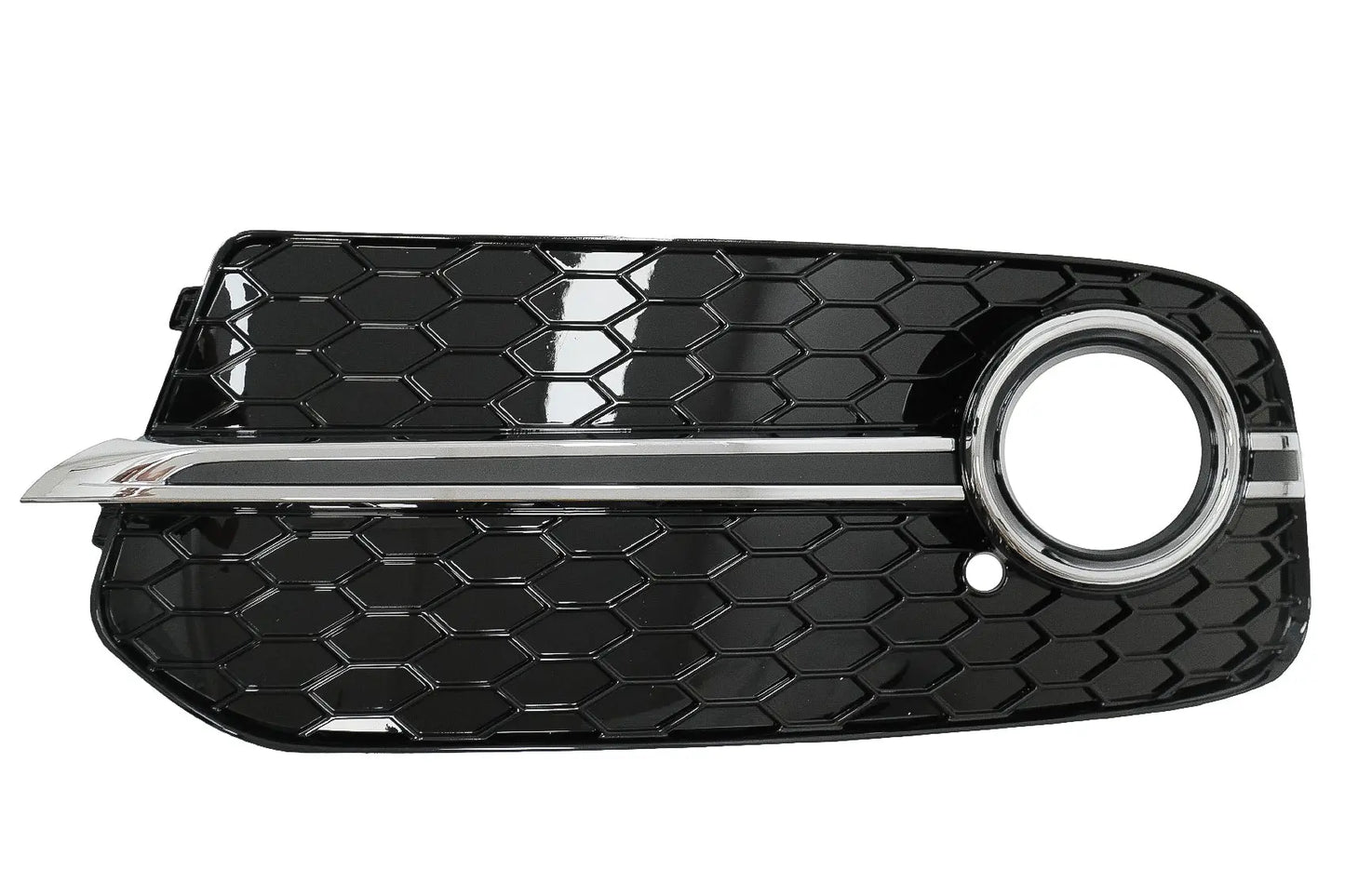 Nebelscheinwerferabdeckungen Seitengitter Passend Für Audi Q5 SUV 8R Facelift (2012-2016) RS Design Schwarz & Chrom KITT Specials