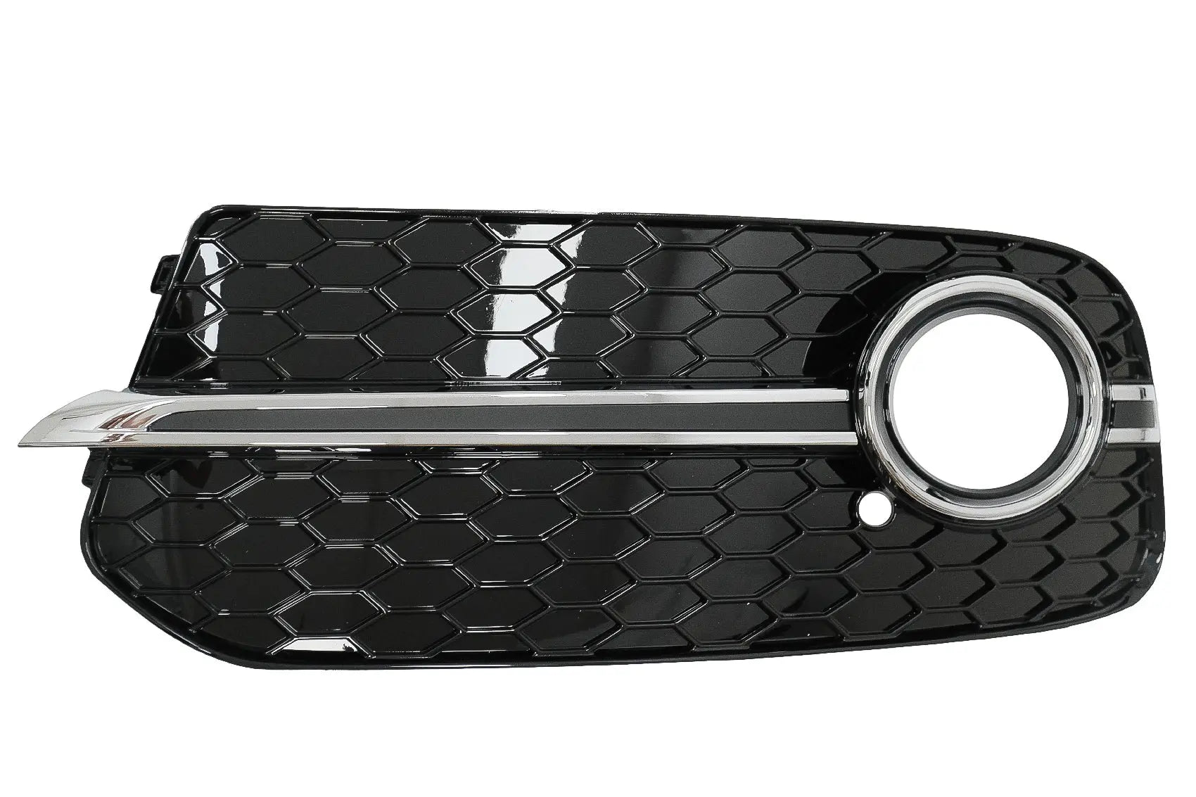Nebelscheinwerferabdeckungen Seitengitter Passend Für Audi Q5 SUV 8R Facelift (2012-2016) RS Design Schwarz & Chrom KITT Specials
