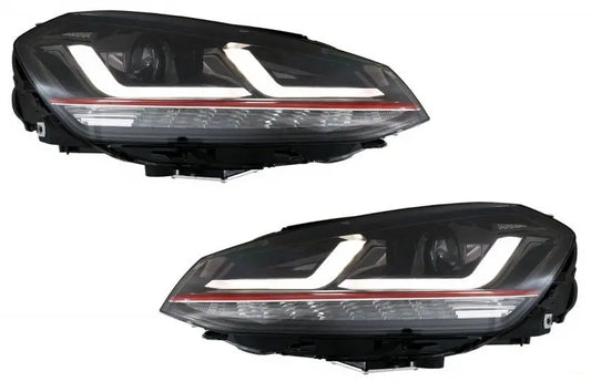 Osram Voll-LED-Scheinwerfer Mit Dynamischen Spiegelblinkern Geeignet Für Oder VW Golf 7 VII (2012-2017) Rot GTI Upgrade Xenon&Halogen Osram