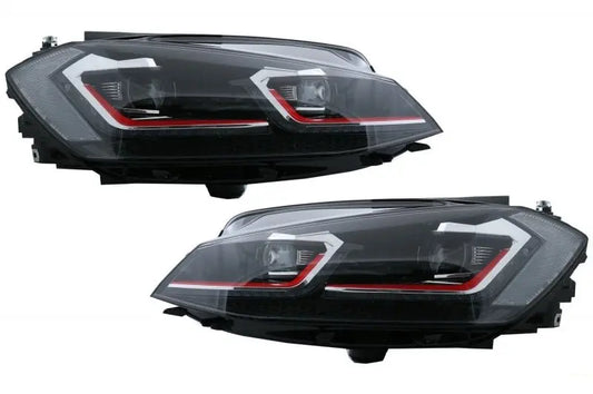 RHD-LED-Scheinwerfer Geeignet Für VW Golf 7.5 VII (2017-Up) GTI-Look Mit Sequentiellen Dynamischen Blinkern KITT