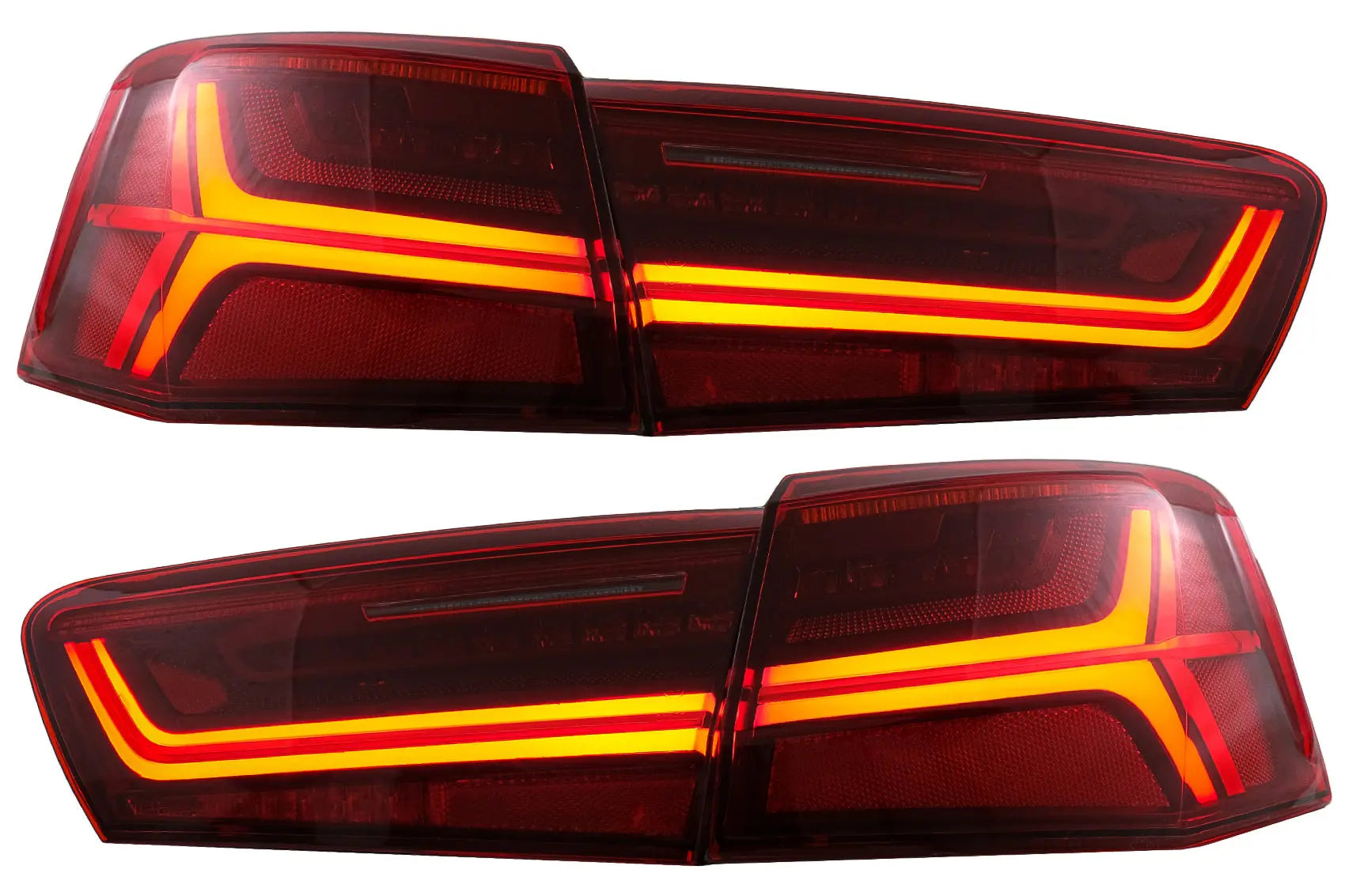 Rückleuchten Voll-LED Passend Für Audi A6 4G C7 Limousine (2011-2014) Rot/Klar Facelift Design Mit Sequentiellen Dynamischen Blinkern KITT