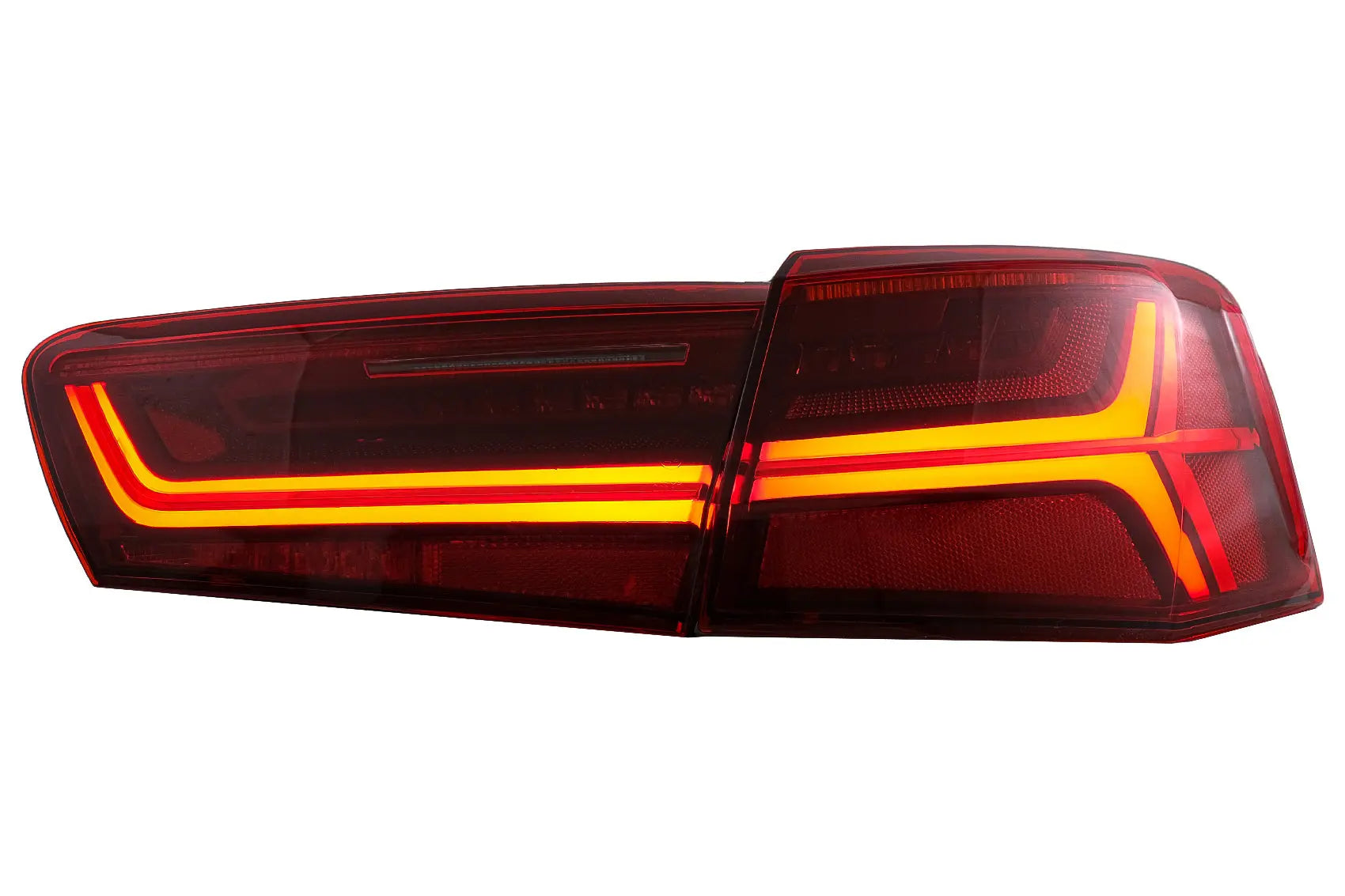 Rückleuchten Voll-LED Passend Für Audi A6 4G C7 Limousine (2011-2014) Rot/Klar Facelift Design Mit Sequentiellen Dynamischen Blinkern KITT