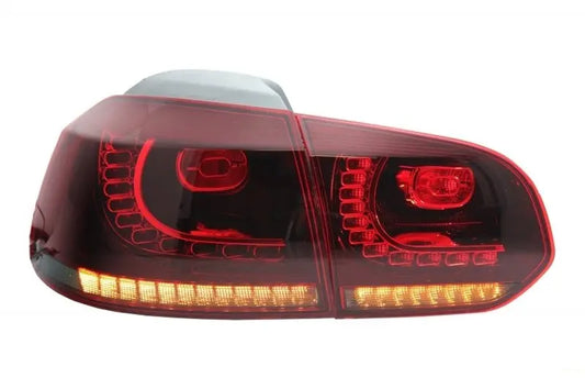 Rückleuchten Voll-LED Passend Für VW Golf 6 VI (2008-2013) R20 Design Roter Rauch Blinker Statisch KITT Specials