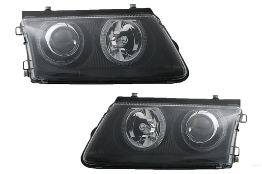 Scheinwerfer Für VW Passat 3b (1996-2000) Schwarz Mit Halo-Felgen KITT Lightning