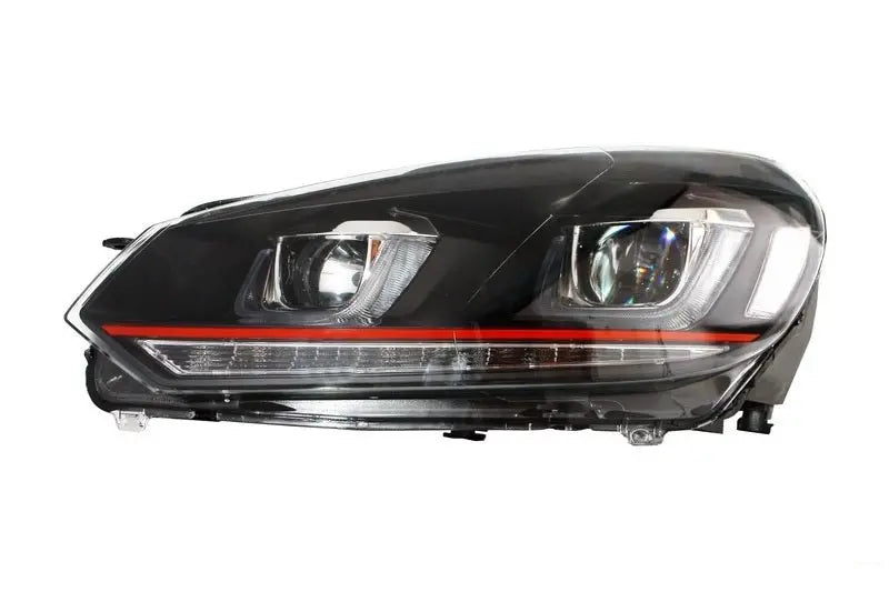 Scheinwerfer Geeignet Für VW Golf 6 VI (2008-2013) Golf 7 3D LED Tagfahrlicht U-Design GTI Mit Rückleuchten Full LED R20 KITT