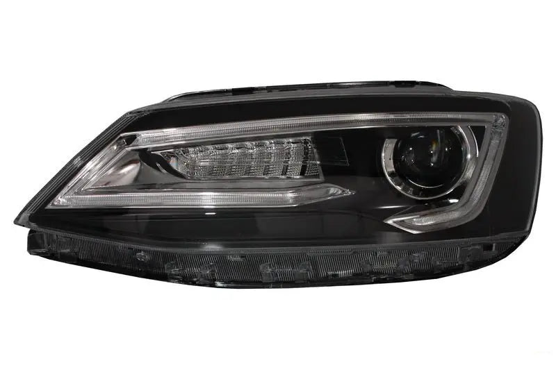 Scheinwerfer LED Tagfahrlicht Passend Für VW Jetta Mk6 VI (2011-2017) Bi-Xenon Design Dynamisch Fließende Signale Dämonenlook KITT