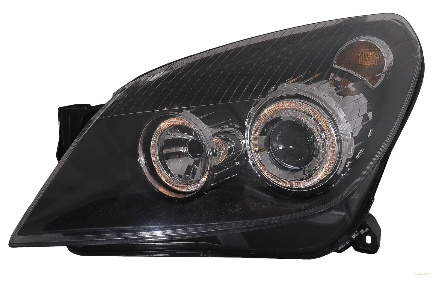 Scheinwerfer Passend Für Opel Astra H (03.2004-2009) Angel Eyes 2 Halo Felgen Schwarz KITT Lightning